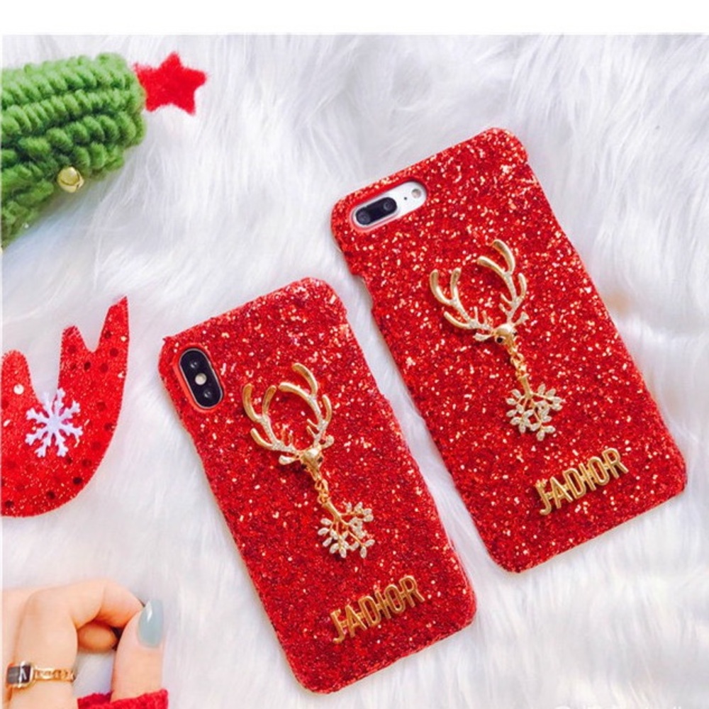 iPhone Max/XR/XS/8/+ blingbling deer phone case
